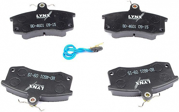 Тормозные колодки "Lynx" дисковые, передние для ВАЗ (2108-21099, 2113-2115, 2110-2112), Лада (Калина, Калина 2, Приора, Приора 2, Гранта)
